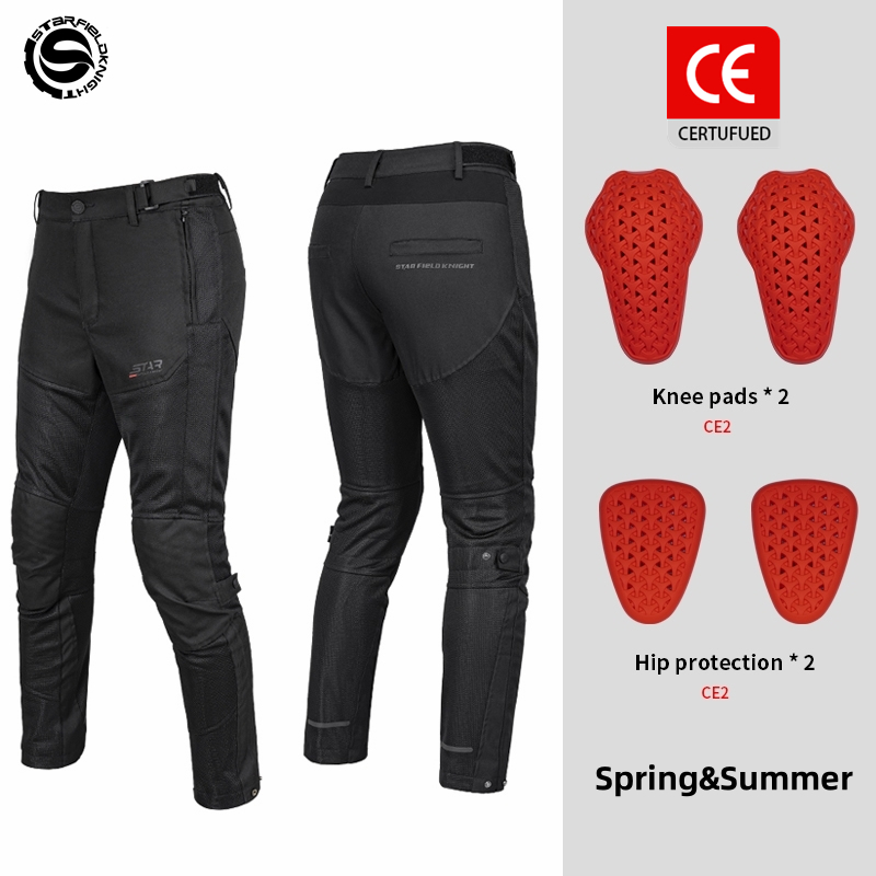 Cycling Commuter Pants - スターフィールドナイト-メンズバイクパンツ,通気性メッシュパンツ,ブラック,サマー,新品