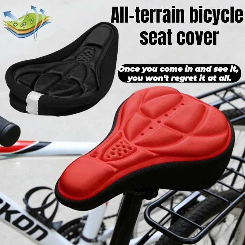 Commuting By Bike - 2026 自転車サドル 3D ソフトサイクリングシートカバー MTB マウンテンバイク厚いスポンジパッド屋外通気性クッション自転車アクセサリー