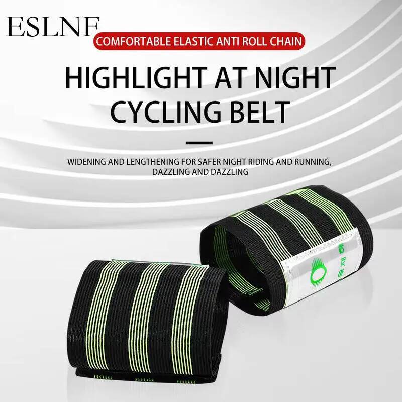 Cycling Commuter Pants - ESLNF ユニバーサル反射自転車安全ストラップ調節可能な足首パンツレッグストラップ高視認性 MTB ロードコミューター夜間サイクリング