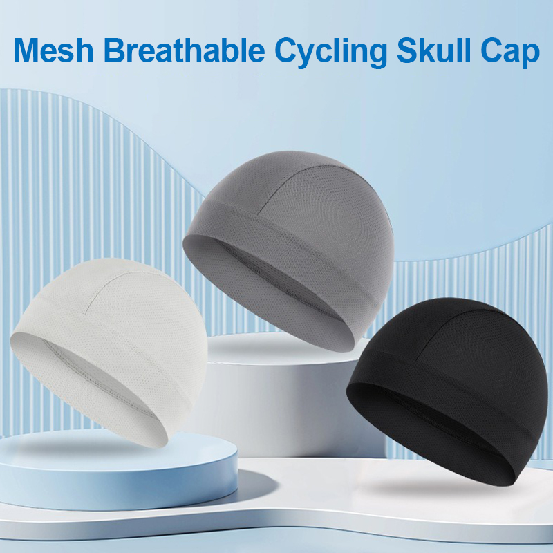 Commute Cycling Helmet - 通気性メッシュサイクリングスカルキャップヘルメットライナー速乾性UV保護冷却ビーニー男性女性夏伸縮性通勤帽子