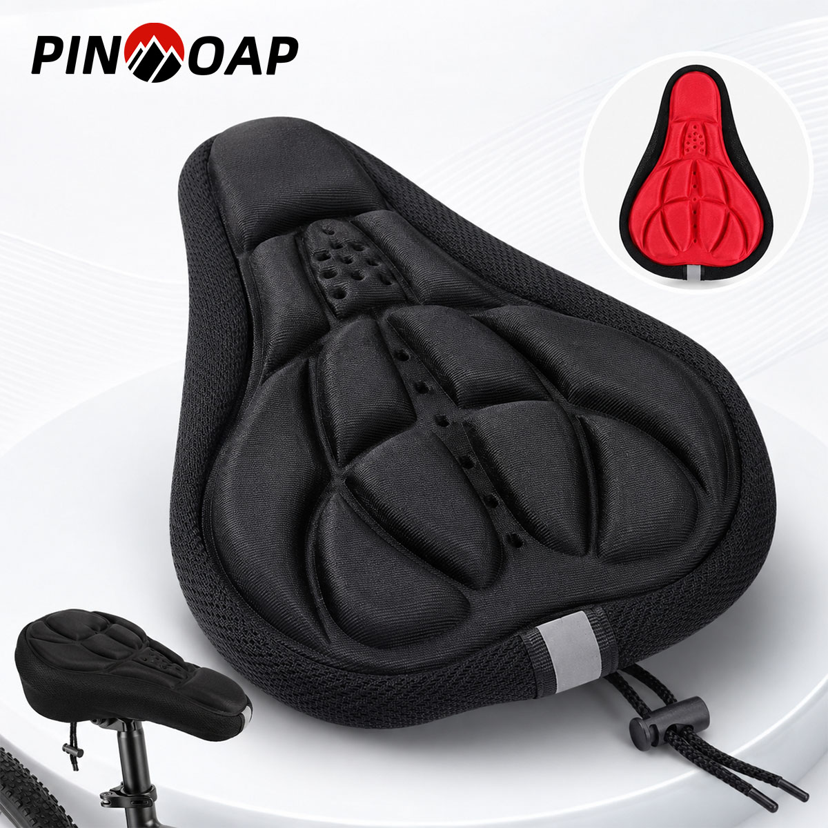 Commuting By Bike - PINMOAP 1PC バイクシートカバーソフトパッド入り自転車サドルクッション防水ゲルシートカバーフィット MTB ロードバイクサイクリング快適