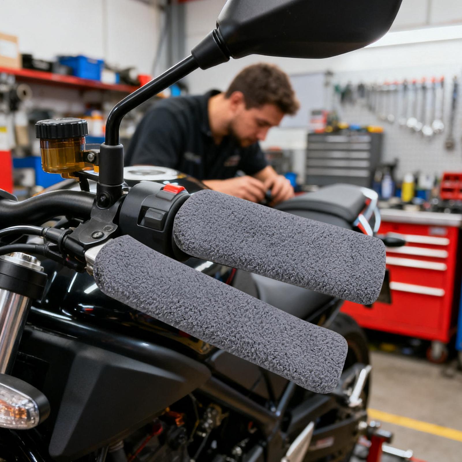 Winter Cycling Commute - オートバイのハンドルバーカバー伸縮性のある寒い冬サイクリングハンドルバーブレーキレバーカバーセット冒険通勤クルージング用