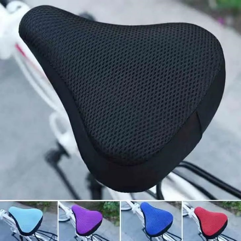 Commuting By Bike - 1PC 3D ソフトシリコン自転車シートクッション通気性快適なサドルパッドカバーユニバーサル自転車サイクリングサドル用