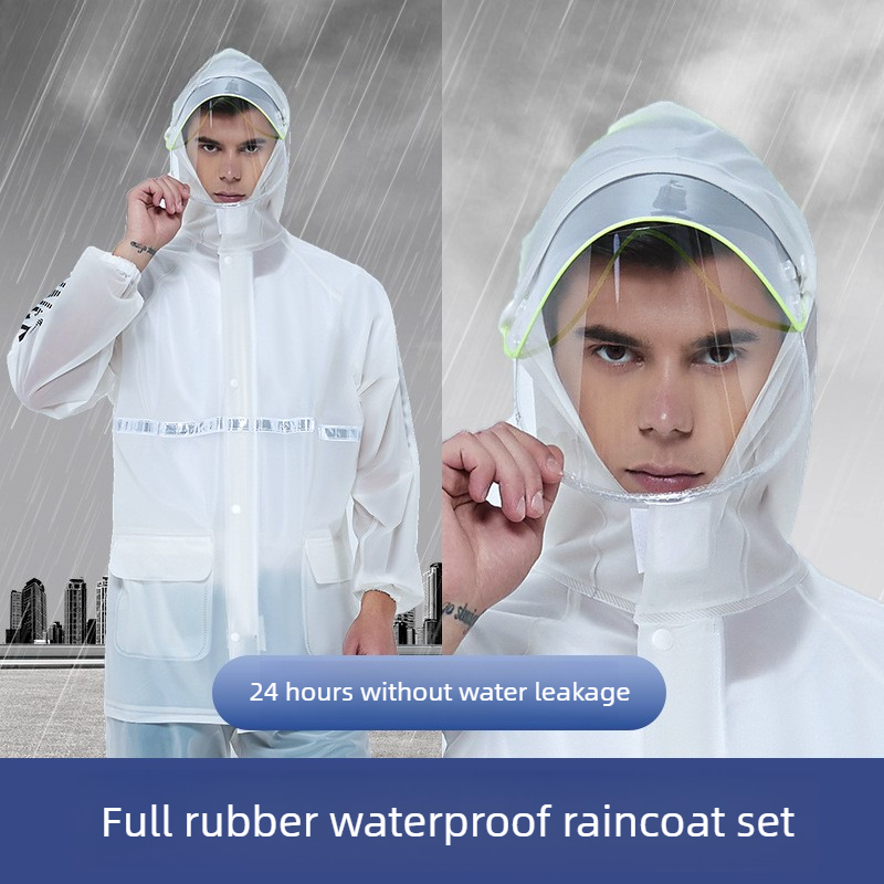 反射材付きツーピースバイクレインスーツ 防水ジャケットとパン - Cycling Commuter Rain Jacket のレビューと価格