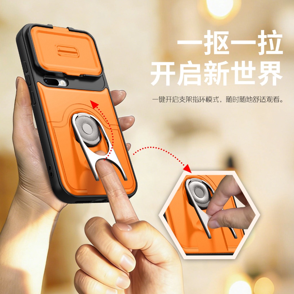 スライドカメラレンズプロテクター付きスマホケース Xiaom - Kickstand Adjustable のレビューと価格