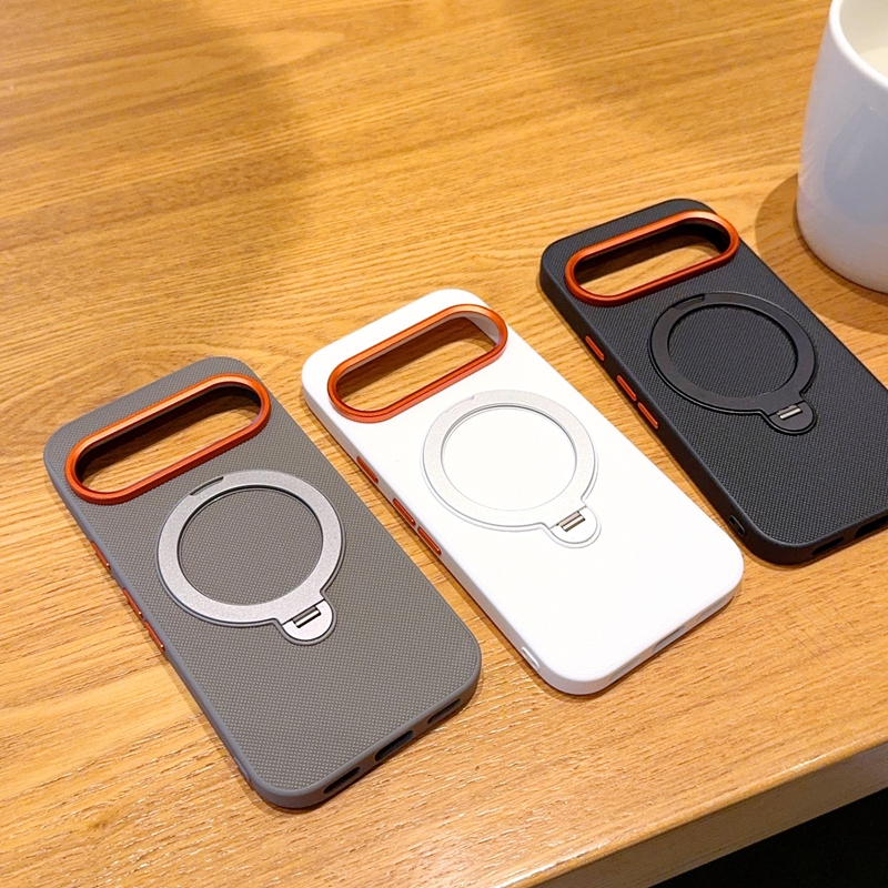 360 回転キックスタンドテクスチャード磁気電話ケース Go - Kickstand Adjustable のレビューと価格