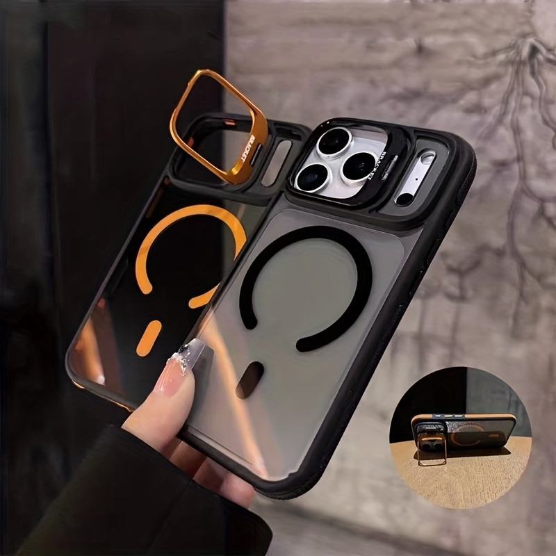 高級マットクリアバックマグネット式スマホケース、調整可能なキ - Kickstand Adjustable のレビューと価格