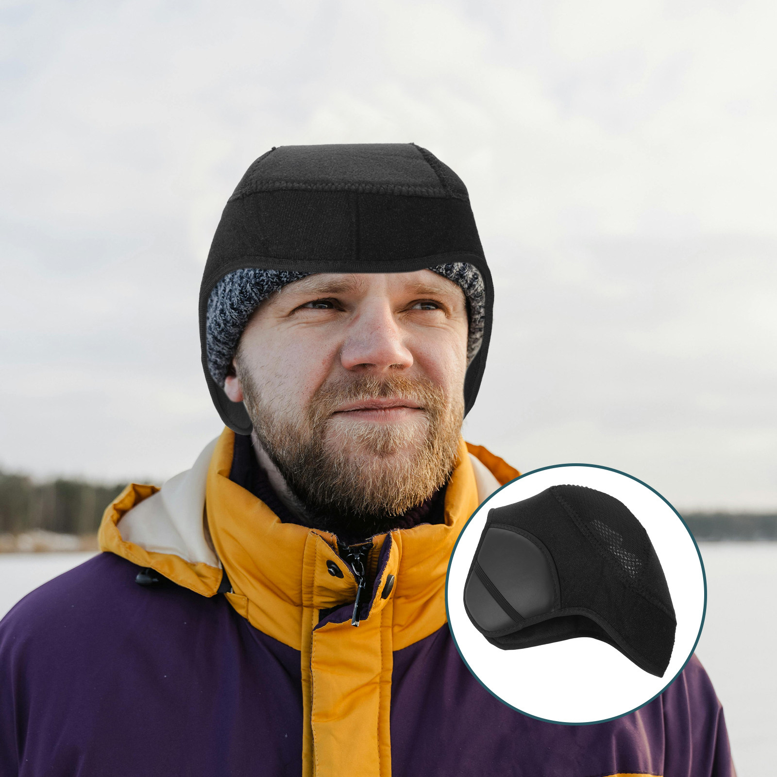 防風サイクリングイヤーウォーマーパッド 冬用保温スカルキャッ - Winter Cycling Commute のレビューと価格