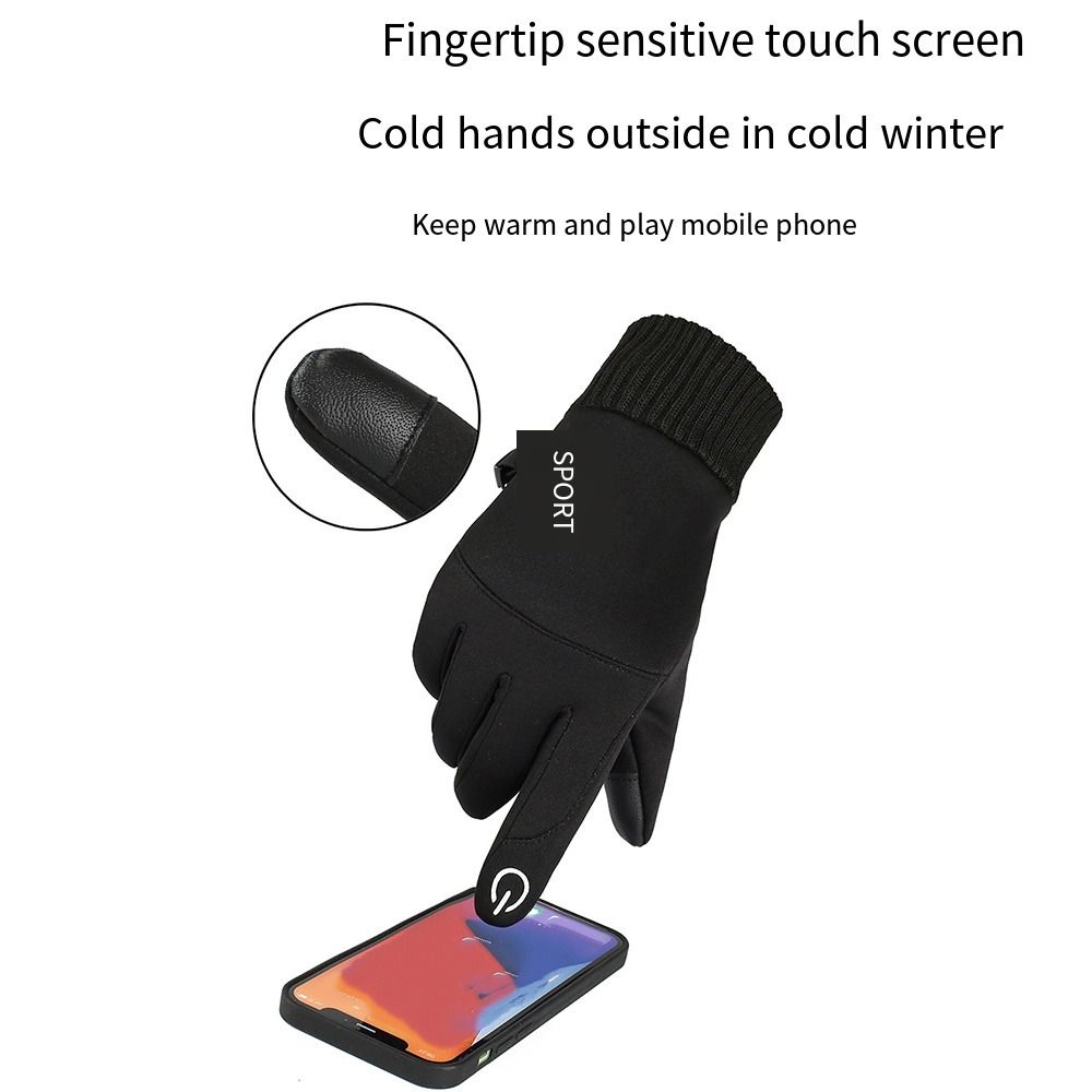 秋と冬のタッチスクリーン手袋防風防水通勤手袋フルフィンガーサ - Winter Cycling Commute のレビューと価格