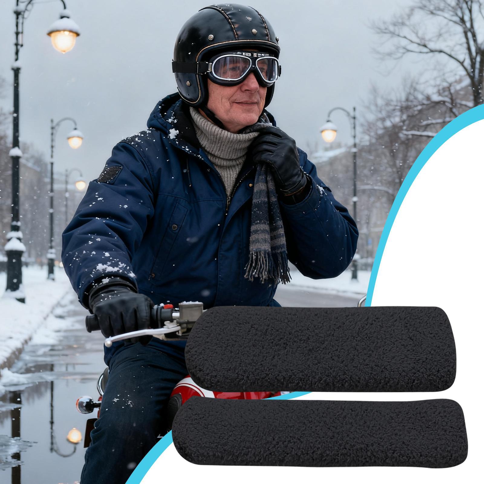 オートバイのハンドルバーカバー伸縮性のある寒い冬サイクリング - Winter Cycling Commute のレビューと価格