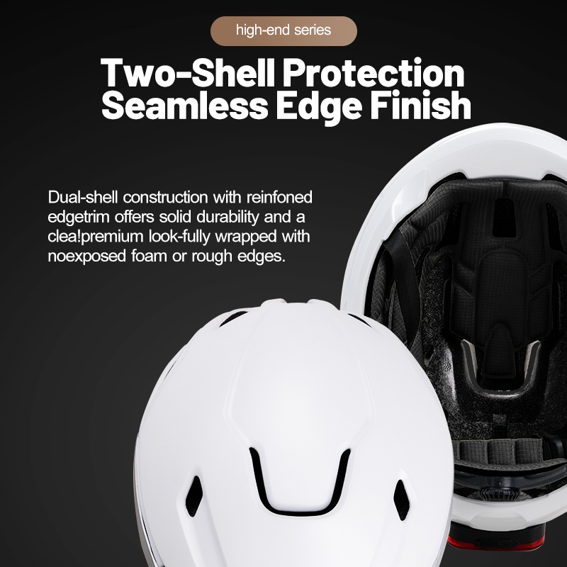 LEDリアライト付きスマートバイクヘルメット USB充電式  - Commute Cycling Helmet のレビューと価格